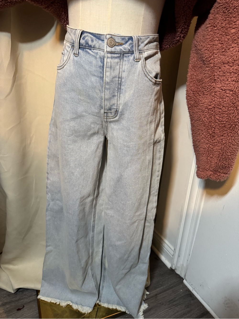 SO Light Blue Relaxed Wide-Leg Men's Jeans